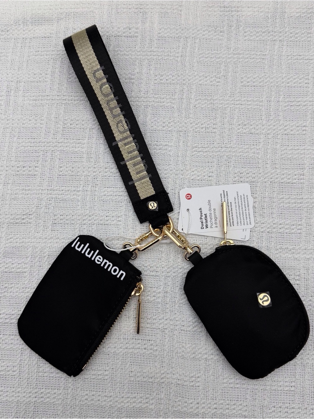 Lululemon Dual Pouch Vapor Black/Gold - Picture 1 of 6